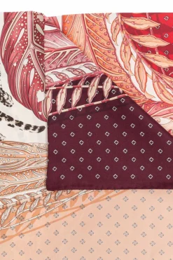 FERRAGAMO MULTIKOLOR Jedwabna chusta z nadrukiem