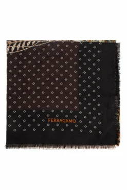 FERRAGAMO MULTIKOLOR Kaszmirowa chusta