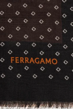 FERRAGAMO MULTIKOLOR Kaszmirowa chusta