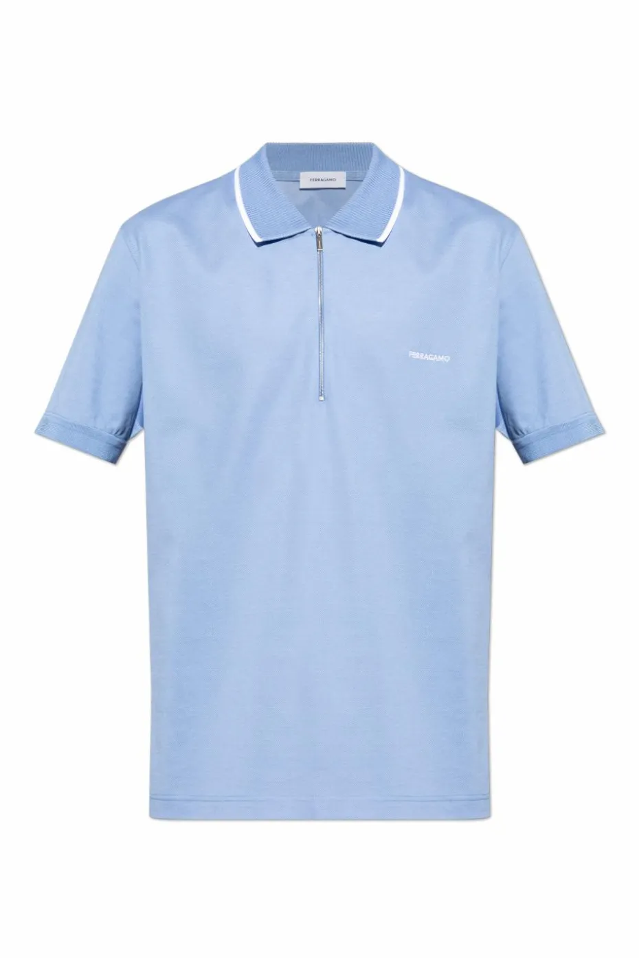 FERRAGAMO NIEBIESKI Polo z logo
