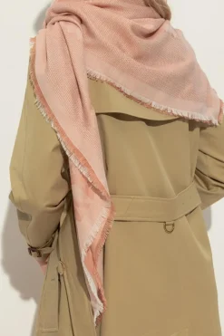 FERRAGAMO RÓŻOWY Chusta z dekoracyjnym wzorem
