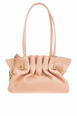 FERRAGAMO RÓŻOWY Skórzana torba na ramię