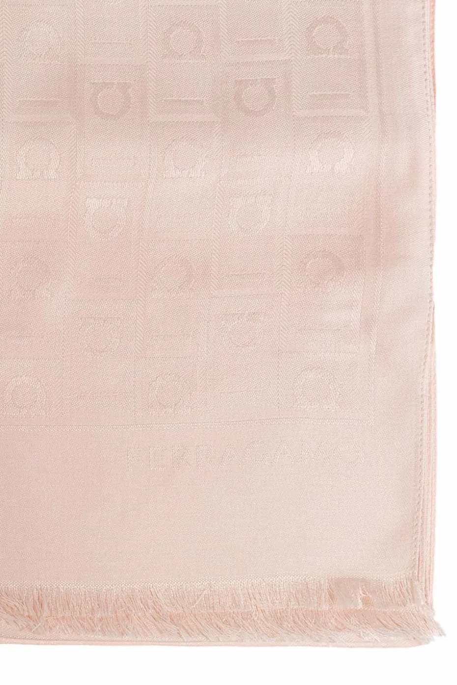 FERRAGAMO RÓŻOWY Szal z monogramem