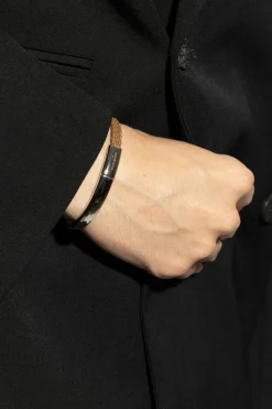 FERRAGAMO SREBRNY Bransoleta z logo