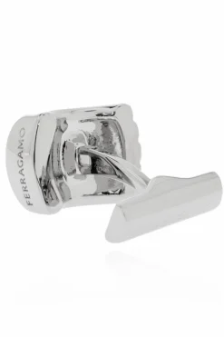 FERRAGAMO SREBRNY Spinki do mankiet