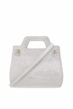 FERRAGAMO SREBRNY Torba na ramię ‘Wanda Mini’