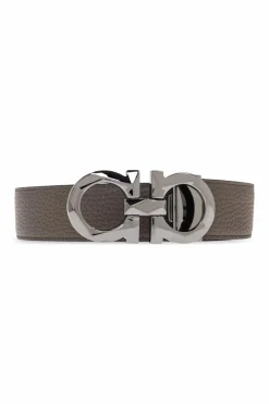 FERRAGAMO SZARY Dwustronny pasek