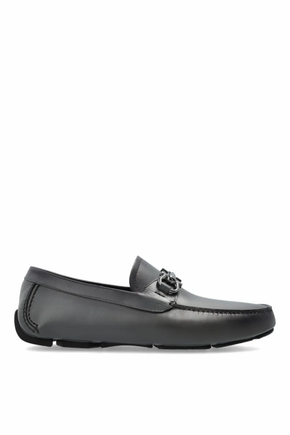 FERRAGAMO SZARY Mokasyny `Parigi New`