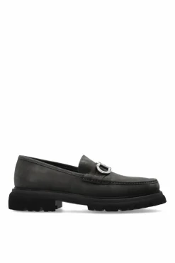FERRAGAMO SZARY Skórzane buty `Cocoon`