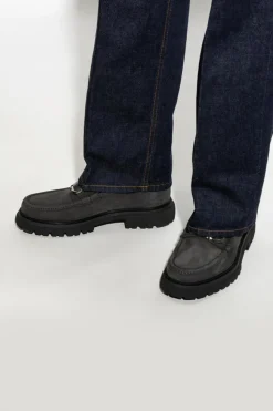 FERRAGAMO SZARY Skórzane buty `Cocoon`