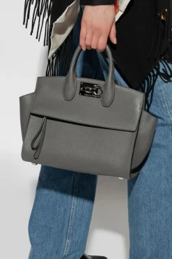 FERRAGAMO SZARY Torba na ramię ‘The Studio Small’