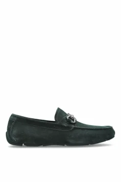 FERRAGAMO ZIELONY Mokasyny `Parigi New`