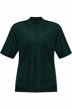 FERRAGAMO ZIELONY Pol z wyszytym logo