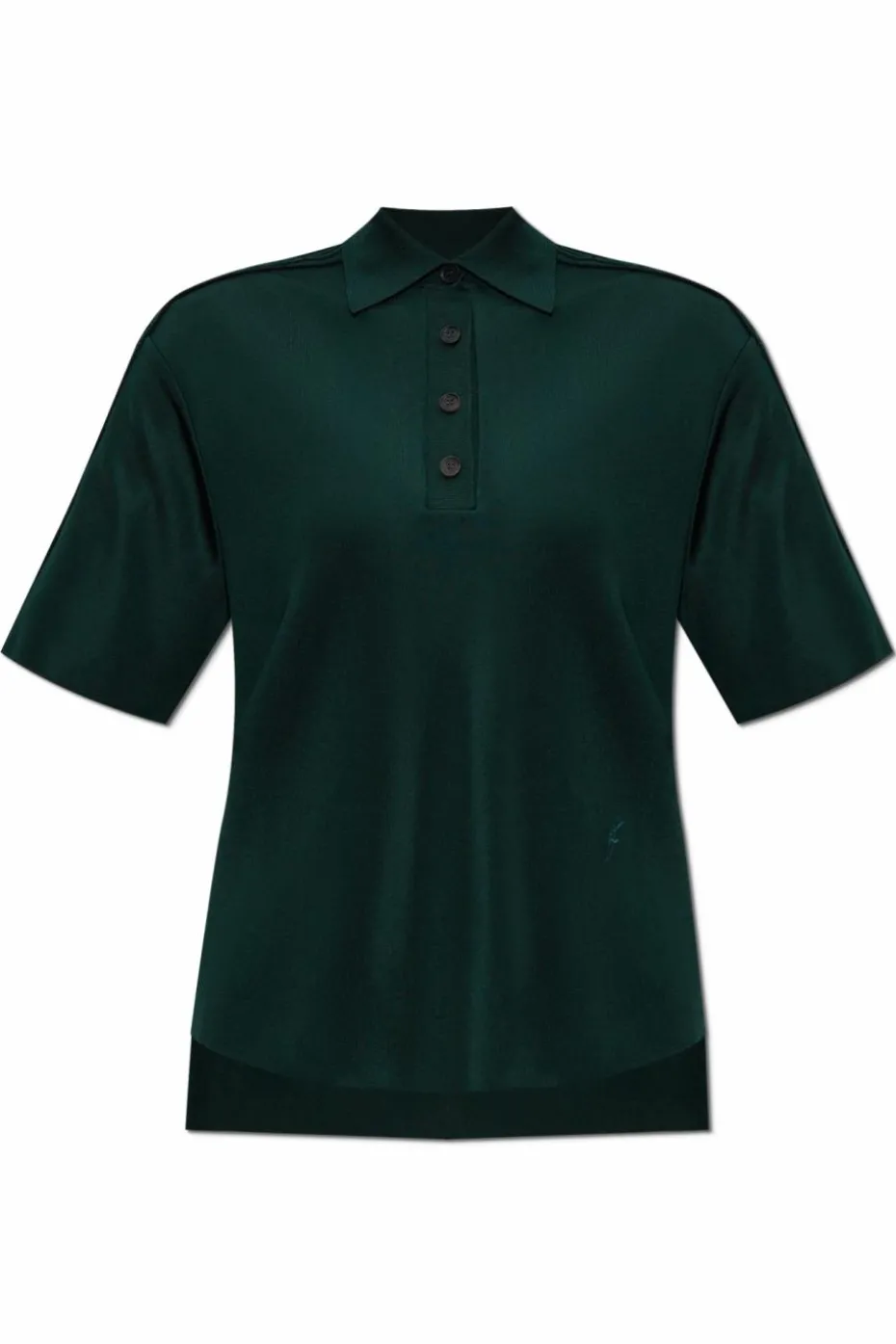 FERRAGAMO ZIELONY Pol z wyszytym logo