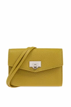 FERRAGAMO ZIELONY Saszetka na pasku