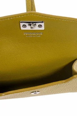 FERRAGAMO ZIELONY Saszetka na pasku