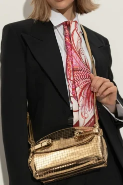 FERRAGAMO ZŁOTY Torba na ramię `Hug Small`