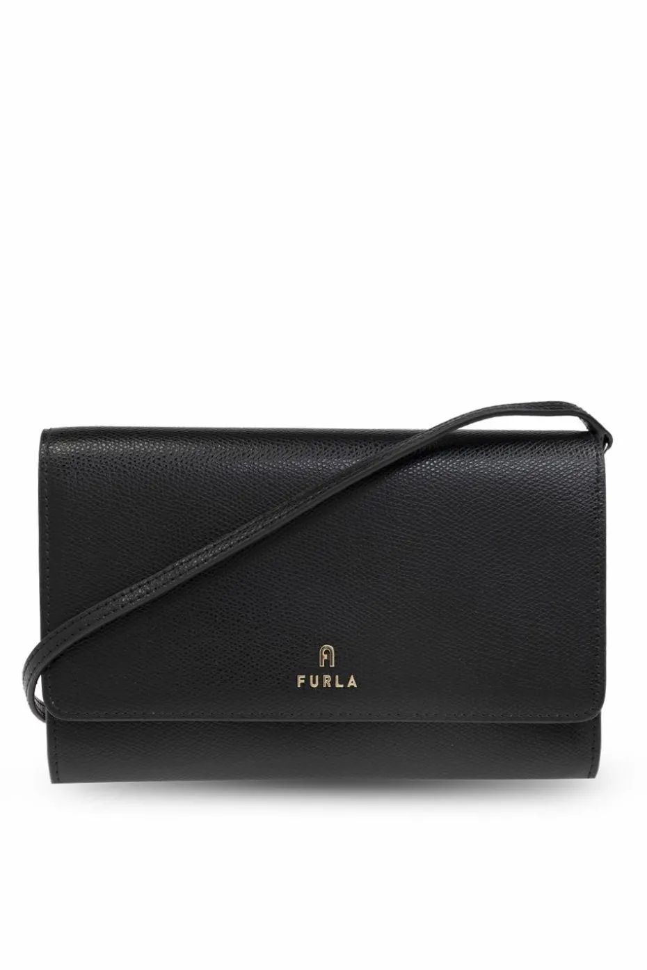 Furla CZARNY Portfel na łańcuchu `Camelia`