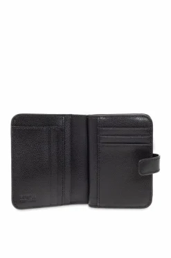 Furla CZARNY Skórzany portfel z logo