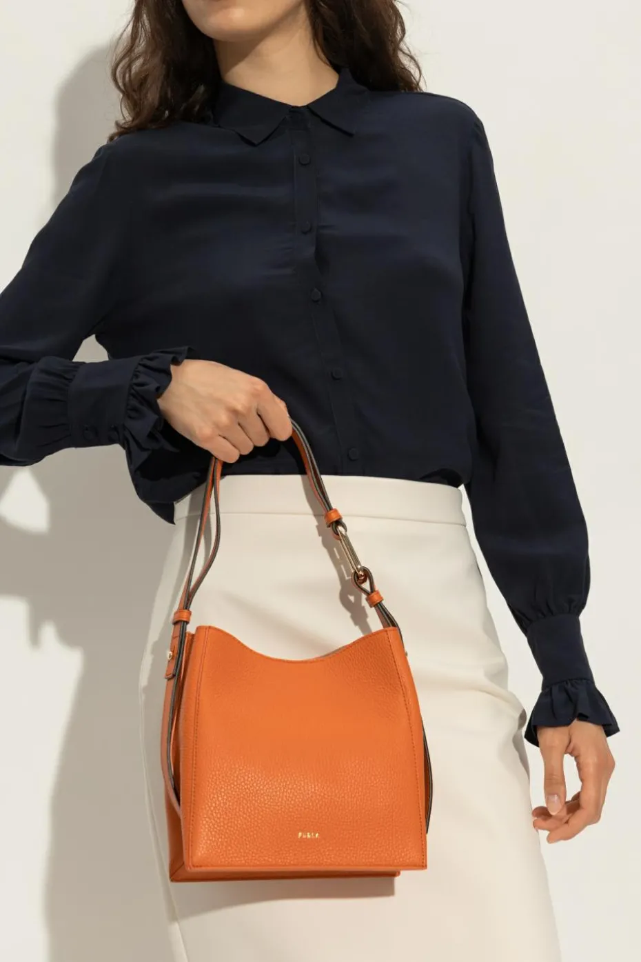 Furla POMARAŃCZOWY Torba na ramię `Nuvola Mini`