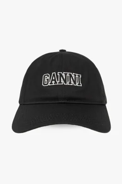 Ganni CZARNY Czapka z daszkiem