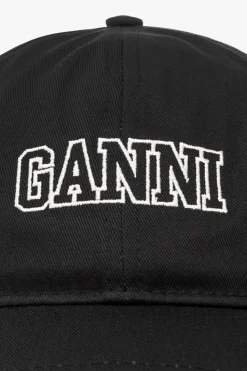 Ganni CZARNY Czapka z daszkiem