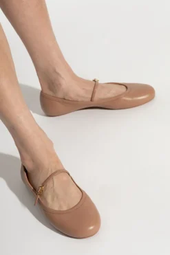 Gianvito Rossi beżowy Baleriny `Carla`