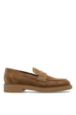 Gianvito Rossi BRĄZOWY Buty `Harris` typu `loafers`