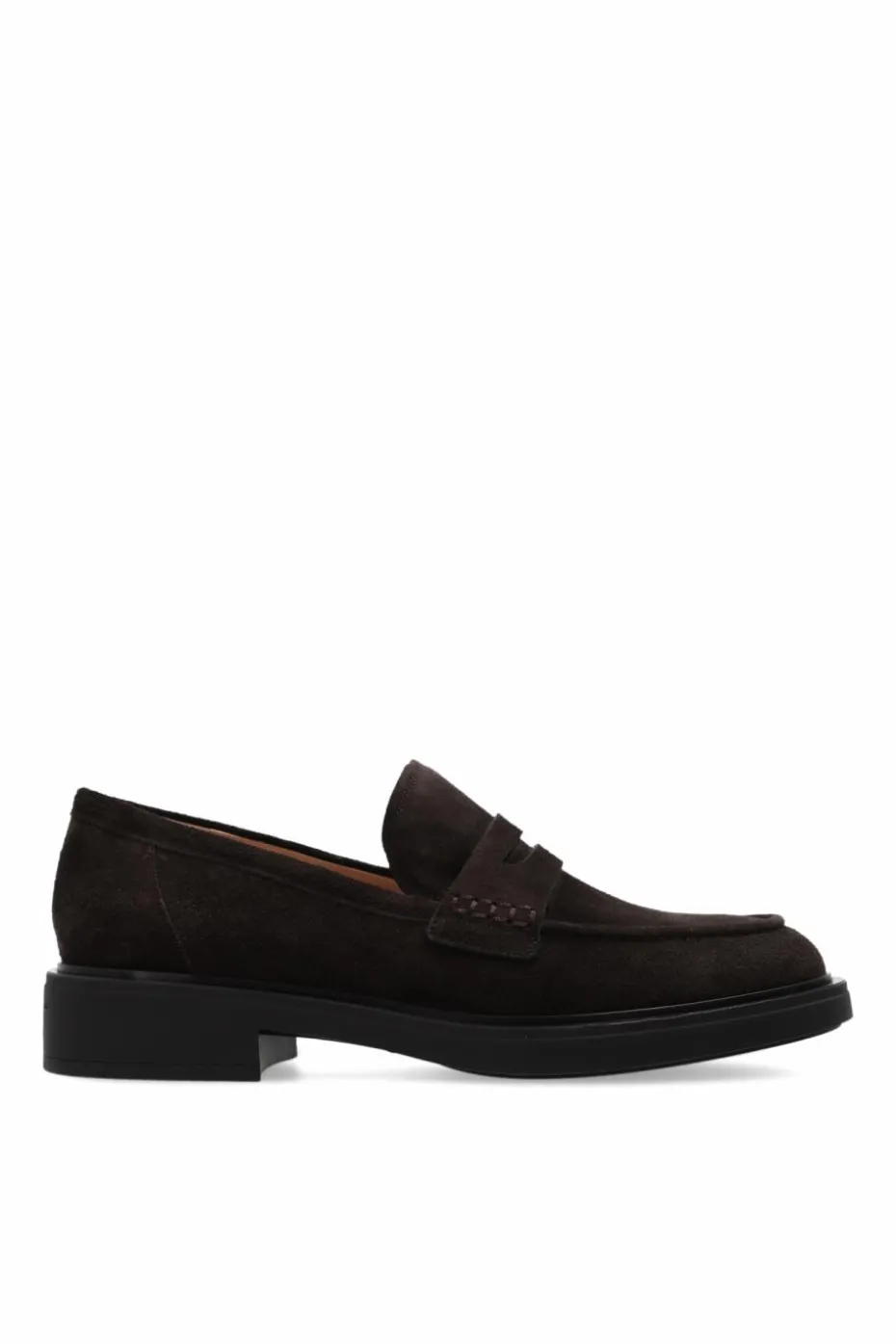 Gianvito Rossi BRĄZOWY Zamszowe ‘Harris’ typu ‘loafers’