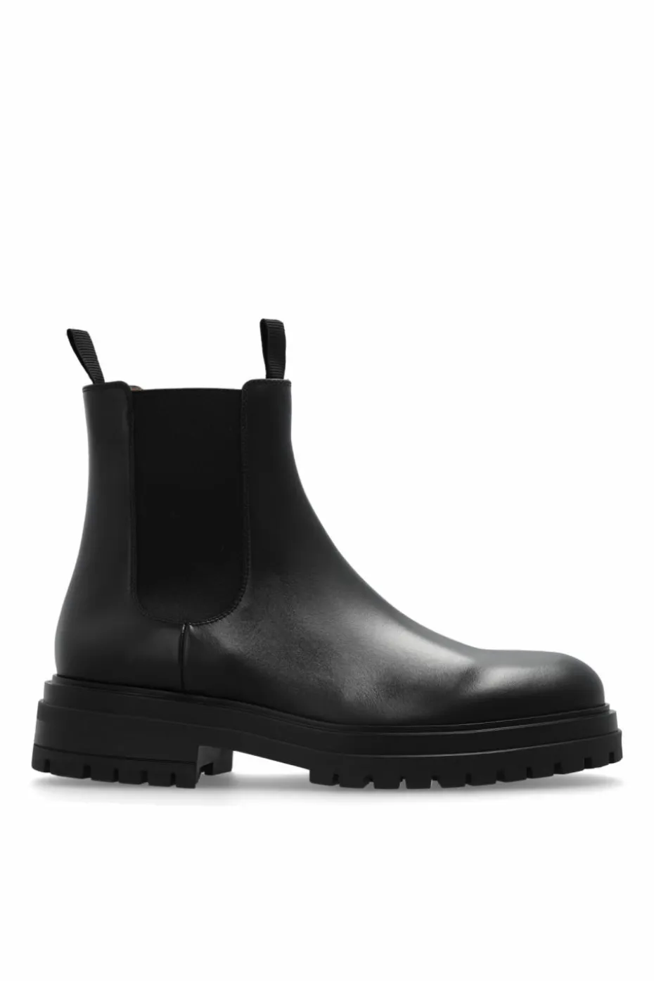 Gianvito Rossi CZARNY Skórzane sztyblety `Chester`