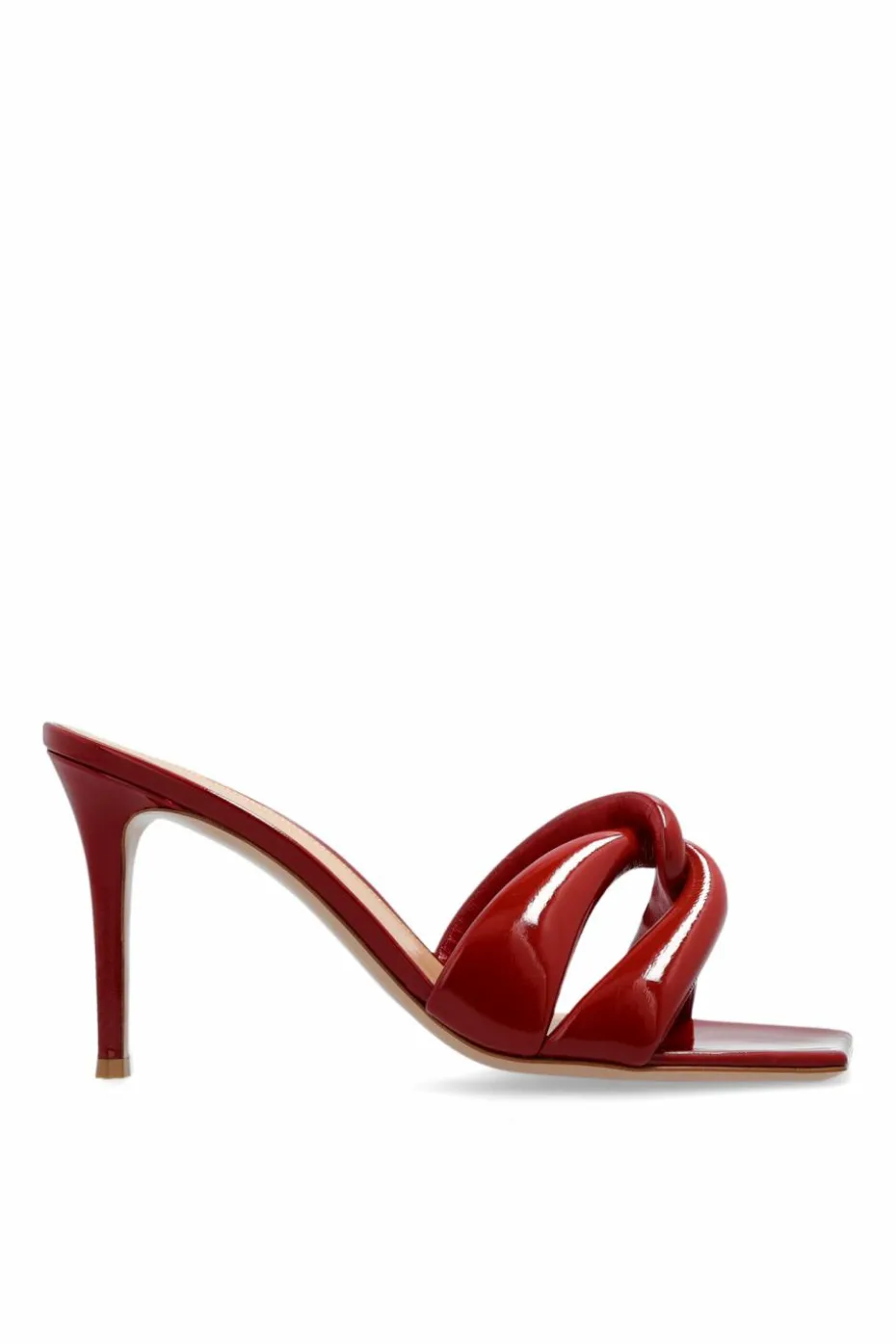 Gianvito Rossi CZERWONY Klapki na obcasie `Amour`