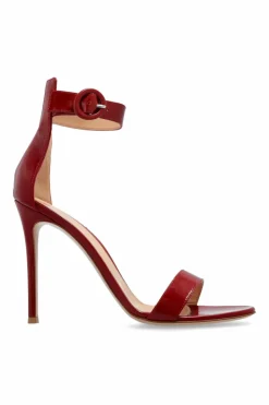 Gianvito Rossi CZERWONY Sandały na obcasie `Portofino`
