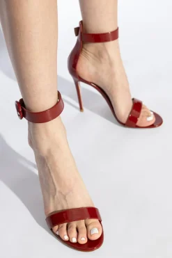 Gianvito Rossi CZERWONY Sandały na obcasie `Portofino`