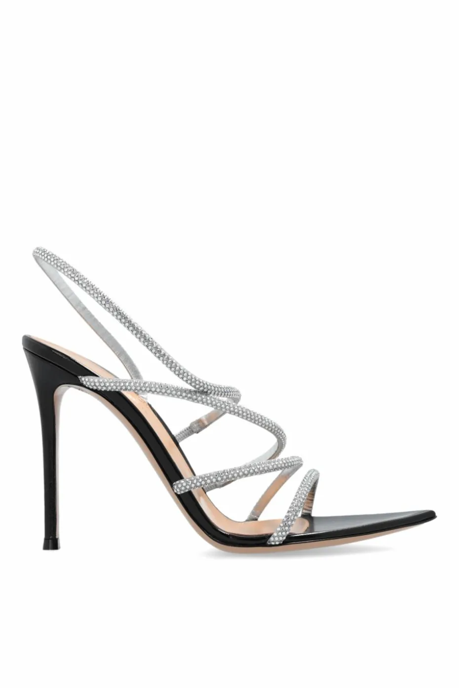 Gianvito Rossi SREBRNY Sandały na obcasie `Crystal Ettie`