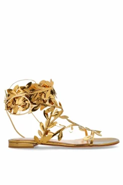 Gianvito Rossi ZŁOTY Skórzane buty
