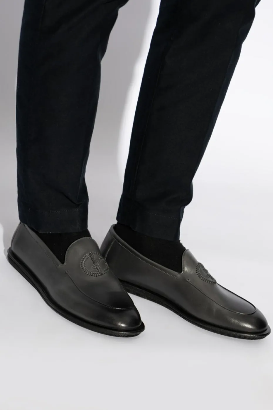 Giorgio Armani CZARNY Buty typu `loafers`