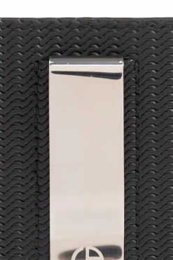 Giorgio Armani CZARNY Etui na karty z klipsem na banknoty