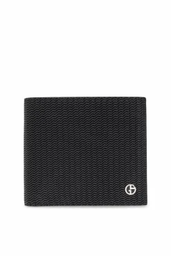 Giorgio Armani CZARNY Portfel z logo