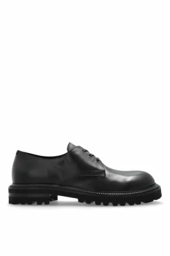 Giorgio Armani CZARNY Skórzane buty