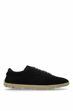 Giorgio Armani CZARNY Zamszowe buty sportowe