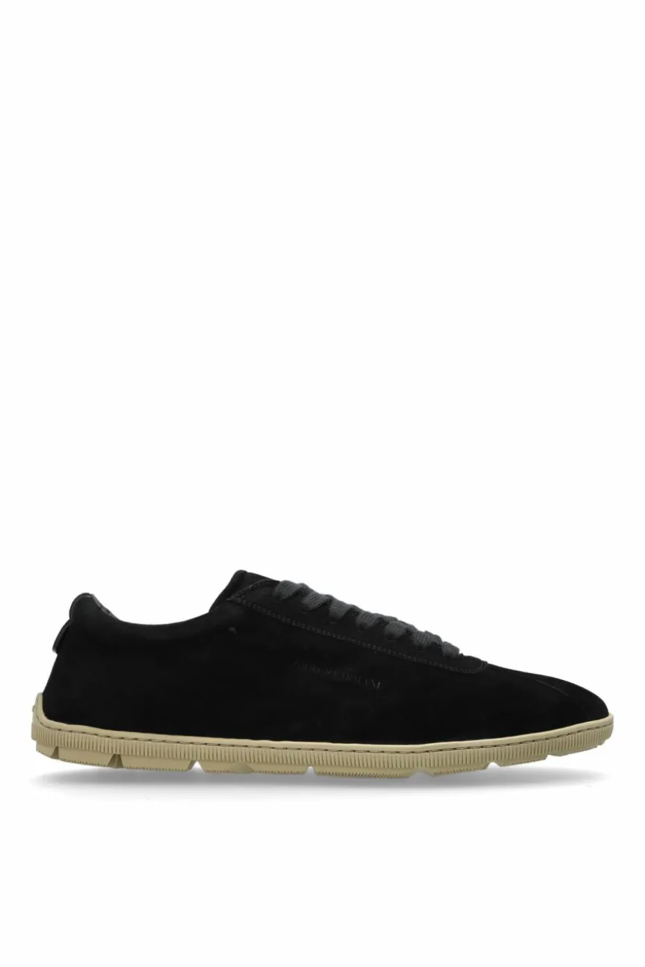 Giorgio Armani CZARNY Zamszowe buty sportowe