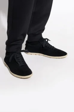Giorgio Armani CZARNY Zamszowe buty sportowe