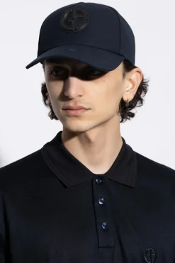 Giorgio Armani GRANATOWY Czapka z daszkiem