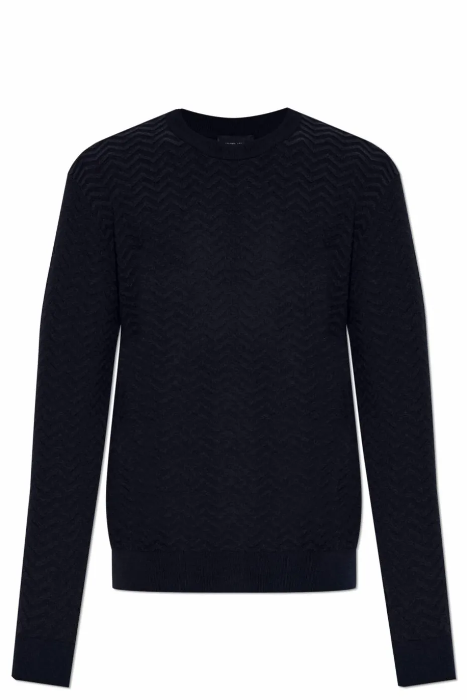 Giorgio Armani GRANATOWY Sweter z wzorem