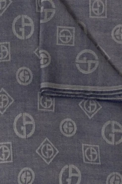 Giorgio Armani GRANATOWY Kaszmirowy szal