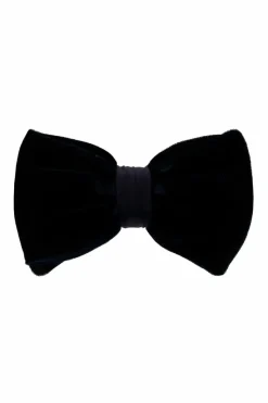 Giorgio Armani GRANATOWY Welurowa mucha
