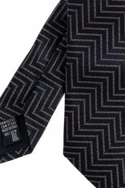 Giorgio Armani GRANATOWY Jedwabny krawat