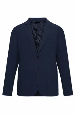 Giorgio Armani GRANATOWY Marynarka z otwartymi klapami