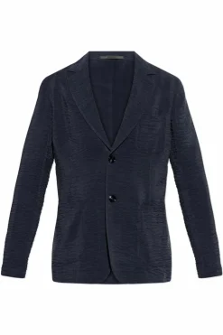 Giorgio Armani GRANATOWY Marynarka z otwartymi klapami