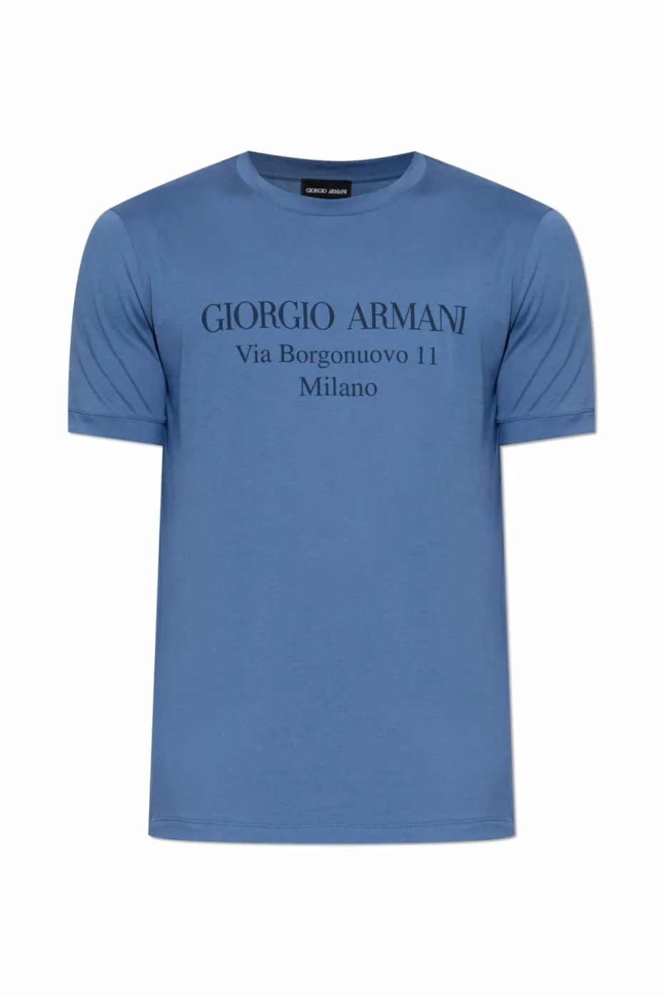Giorgio Armani NIEBIESKI T-shirt z logo